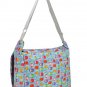 Blue Owl Print Lightweight Messenger Satchel Fashion Shoulder Bag College School