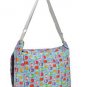 Blue Owl Print Lightweight Messenger Satchel Fashion Shoulder Bag College School