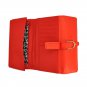 Vintage Style Red Flap Over Clutch Purse With Metal Buckle Detail
