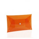 Bright Orange Perspex PVC See Through Purse Clutch Bag