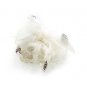 White and Black  Fascinator with Feathers Hair Accessory Clip Attachment