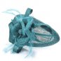 Teal Floral Design Fascinator on Alice Hair Band Hair Accessory