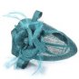 Teal Floral Design Fascinator on Alice Hair Band Hair Accessory