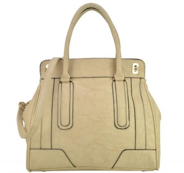 Ladies Classic Style Extra Large Beige Fashion Handbag