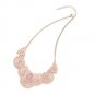 2014 Summer Fashion Pastel Pink Swirl Statement Necklace