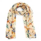 Bird Print Fashion Scarf Multi Coloured UK Stock
