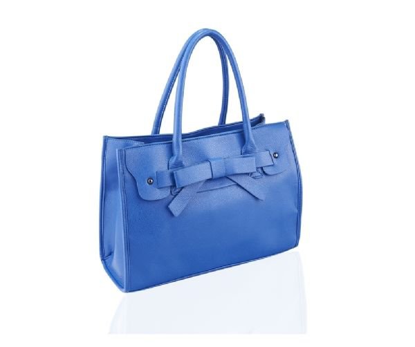 Large Blue Handheld Handbag with Bow Detail UK Stock + FREE GIFT