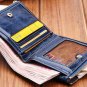 genuine leather wallet for womens, double zipper