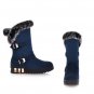 Artificial Rabbit Hair Buckle Flat Heel Snow Boots