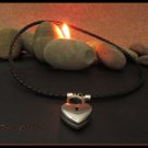 BDSM- 4mm braided bolo locking necklace. n181