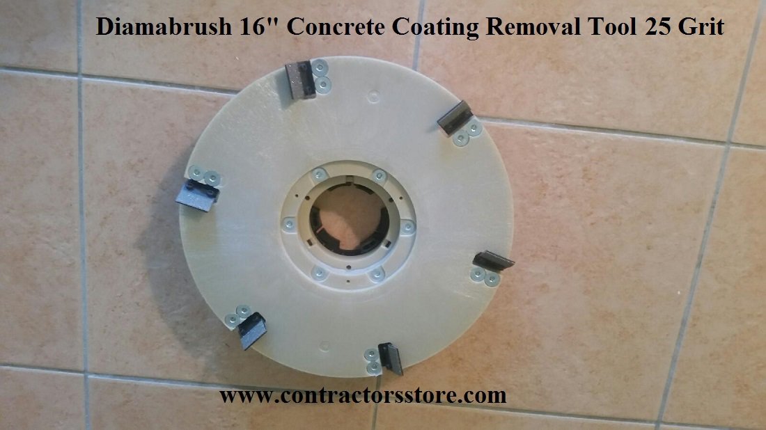Diamabrush 16" Concrete Coating Removal Tool 25 Grit