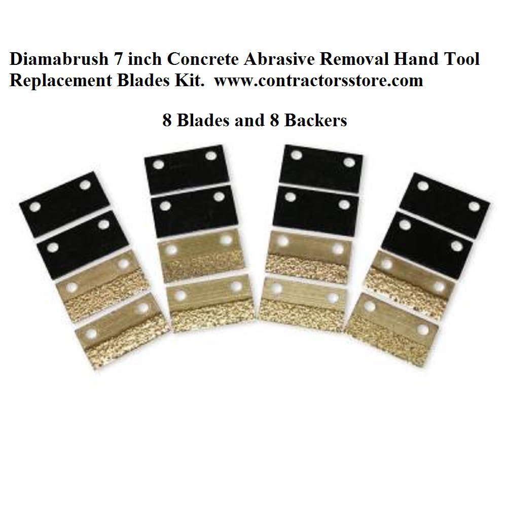 Diamabrush 7" Replacement Blades Kit 8 pack Concrete Abrasive Removal
