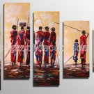 Framed 100% Hand Painted Modern Abstract Wall Art Oil Painting African Art On Canvas OP812