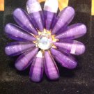 Purple Daisy Flower Ring