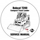 Bobcat Compact Track Loader T200 Service Manual 518915001-516815001-517515001 CD