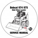 Bobcat Skid Steer Loader 974 975 Service Repair Manual CD