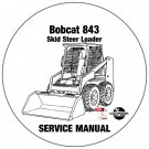 Bobcat Skid Steer Loader 843 Service Repair Manual CD