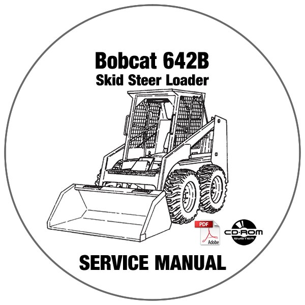 Bobcat Skid Steer Loader 642B Service Repair Manual CD