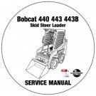 Bobcat Skid Steer Loader 440 443 443B Service Manual CD