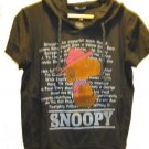 Korean Women Fashion T-SHIRT Black Snoopy Lady Soft Elastic Short Sleeves