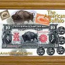 5x7 American Buffalo, American West Series Solid Oak Coin Frame