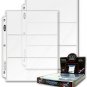 BCW - Pro 3-Pocket Currency Page. Fit All Standard 3-Ring Binder, 100 pack