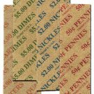 Mixed 1c - 25c Flat Coin Wrappers - 160 Pack