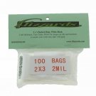 2 x 3 Ziplock Reclosable White Block Poly Bags Write On, 2 mil, 25 pack