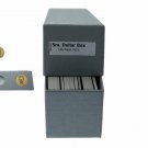 Guardhouse Grey/Small Dollar Coin Box with 100 flips, 2" x 2" x 8.5"