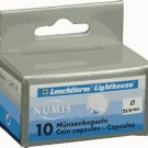 10 Lighthouse Direct Fit Coin Capsule Holders for Nickels, 21.5mm