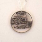 Northern Marina Islands Cut-Out Coin Necklace State Quarter 18 inch Chain