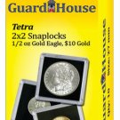 Guardhouse Tetra Snaplock Coin Holders, 1/2 oz AGE, 2x2, 10 pack