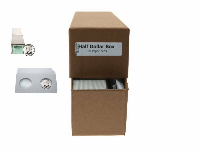 Guardhouse Brown/Half Dollar Coin Box with 100 flips, 2" x 2" x 8.5"