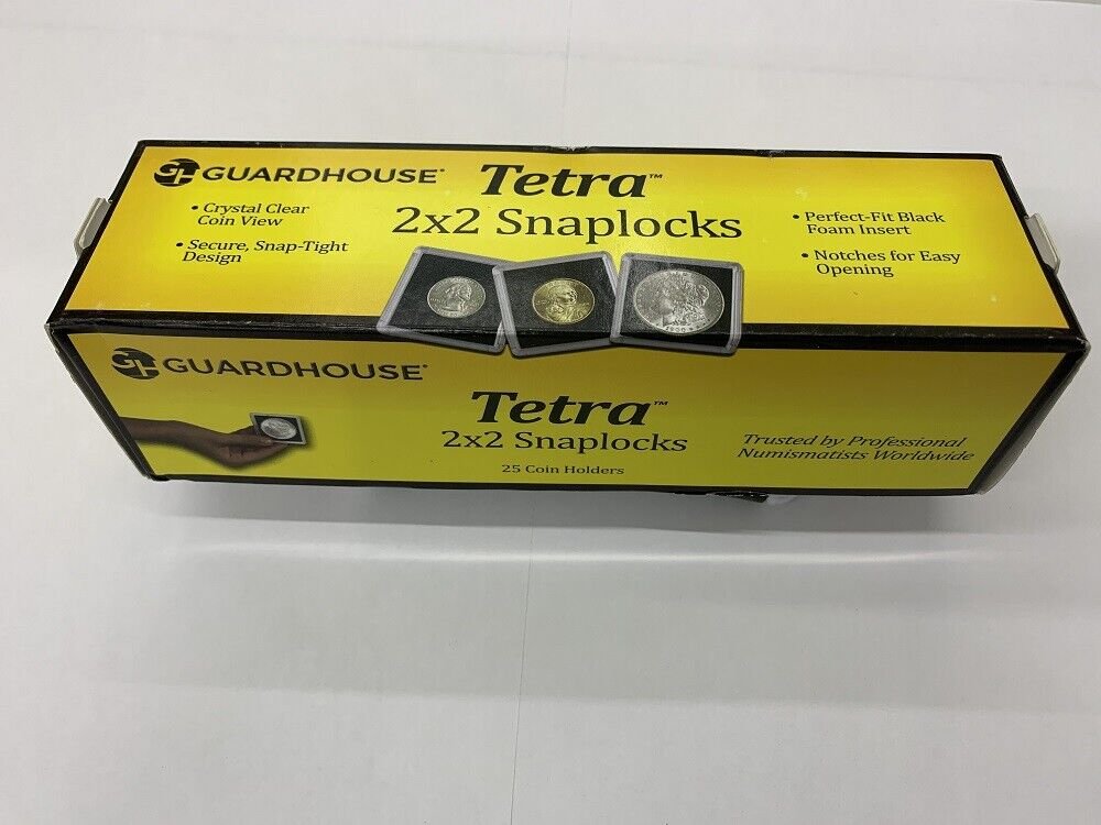 Guardhouse 2x2 Tetra Snaplock Coin Holders for Silver Eagle Dollar 40
