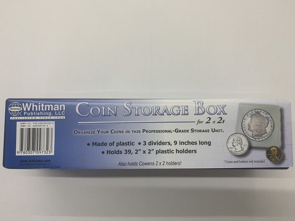 9x2x2 Blue Plastic Storage Box for 2x2 Holders & Flips with Dividers ...