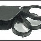 Folding 15x Magnifier, 3 lenes 5x each, Handheld Loupe