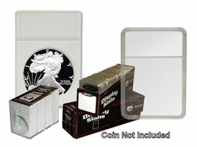BCW - Display Slab with Foam Insert-Combo,American Silver Eagle White, 25 pack
