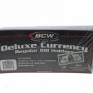 BCW Deluxe Currency Holders - Regular Bill, 50 pack