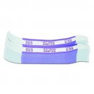 Self Sealing Currency Straps, Money Bands, $2000, Violet 1000 pack
