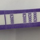 Currency Straps-Self Sealing Money Bands, $2000 Violet, 100 pack, by NF String