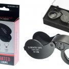 Illuminated LED Folding Jewelers Loupe, 10x - 25mm