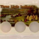 Three Little Indians Villiage, 2X3 Snap Lock Coin Holders, 3 pack