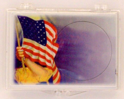 Silver Round - Arm & Flag 2X3 Snap Lock Coin  Holder, 3 pack