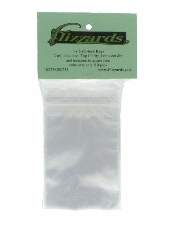 Ziptop 3x5 Clear Re-closeable Poly Bags, 2 mil 50 pack