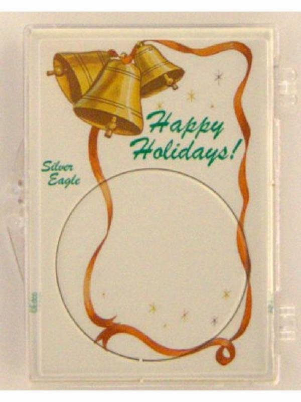 ASE Happy Holidays 2x3, Snap Lock Coin Holder, 3 pack