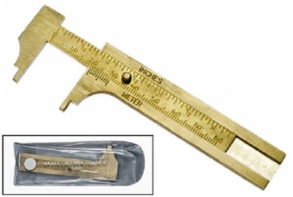 Precision Brass 3" Calipers / Guage Measurement Guide