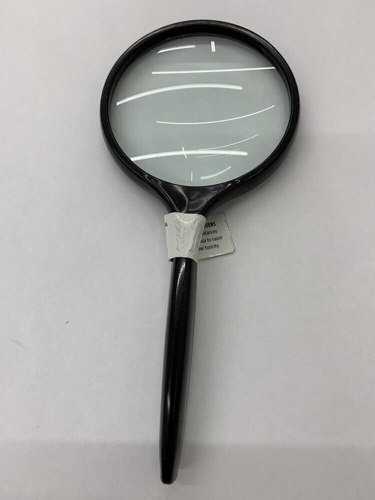 3x - 3" Curved Handled Glass Magnifier
