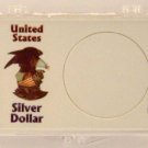 U.S. Silver Dollar, 2X3 Snap Lock Coin Holders, 3 pack