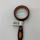 4x - 2"  Rubberized Handheld Glass Magnifier - Orange