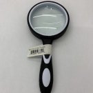 3x - 2 1/2"  Rubberized Handheld Glass Magnifier - White